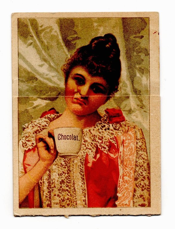 FIGURINA ANIMATA - CACAO VAN HOUTEN primi '900 - DONNA