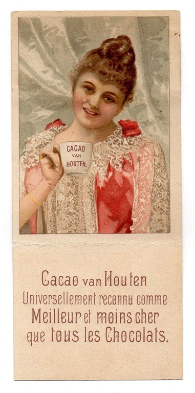 FIGURINA ANIMATA - CACAO VAN HOUTEN primi '900 - DONNA
