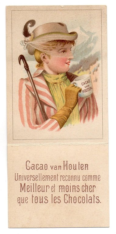 FIGURINA ANIMATA - CACAO VAN HOUTEN primi '900 - DONNA …