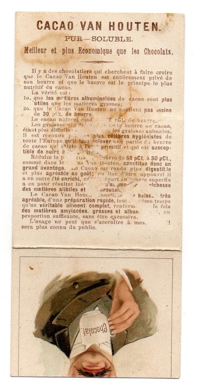 FIGURINA ANIMATA - CACAO VAN HOUTEN primi '900 - UOMO