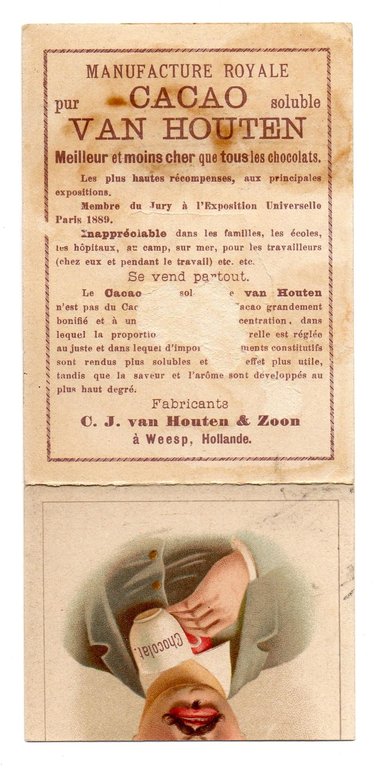 FIGURINA ANIMATA - CACAO VAN HOUTEN primi '900 - UOMO …