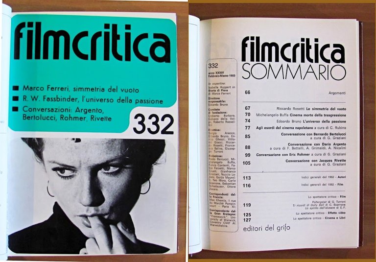 FILMCRITICA - ANNATA COMPLETA 1983