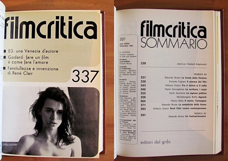 FILMCRITICA - ANNATA COMPLETA 1983