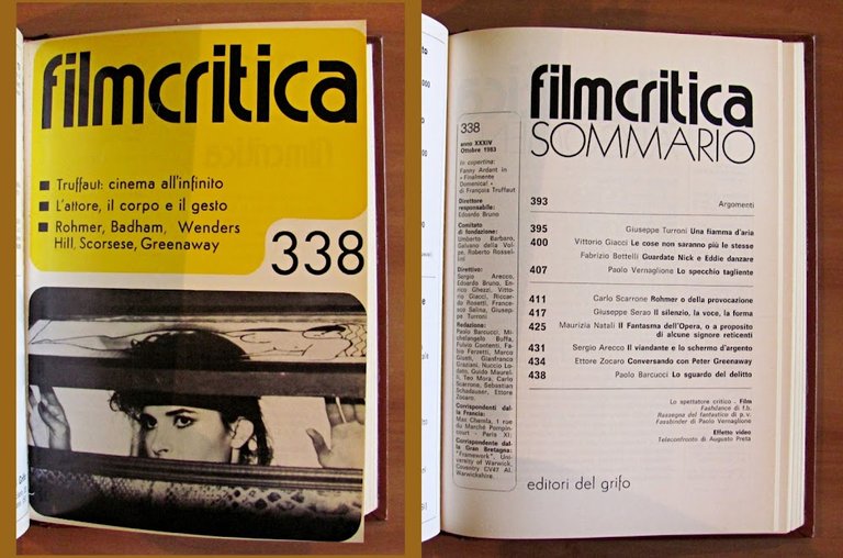 FILMCRITICA - ANNATA COMPLETA 1983