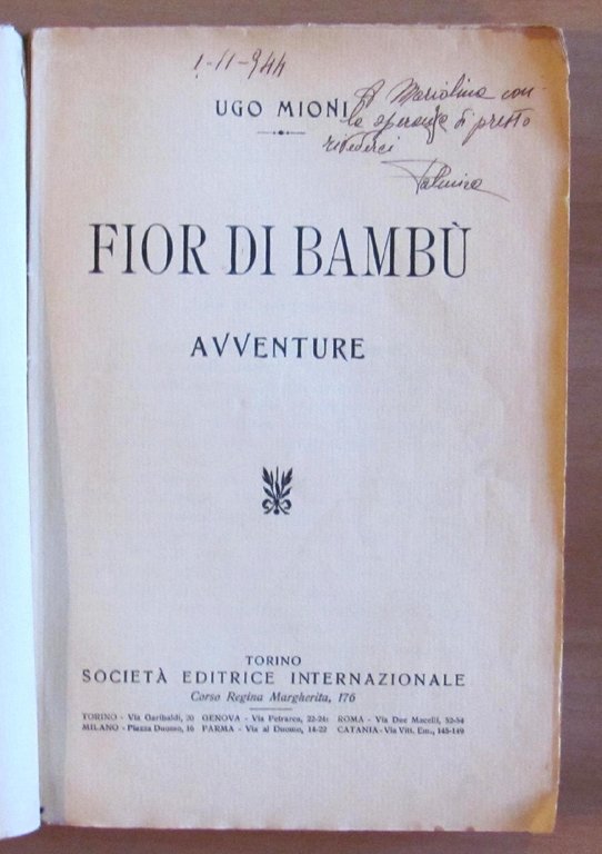 FIOR DI BAMBU' - Avventure