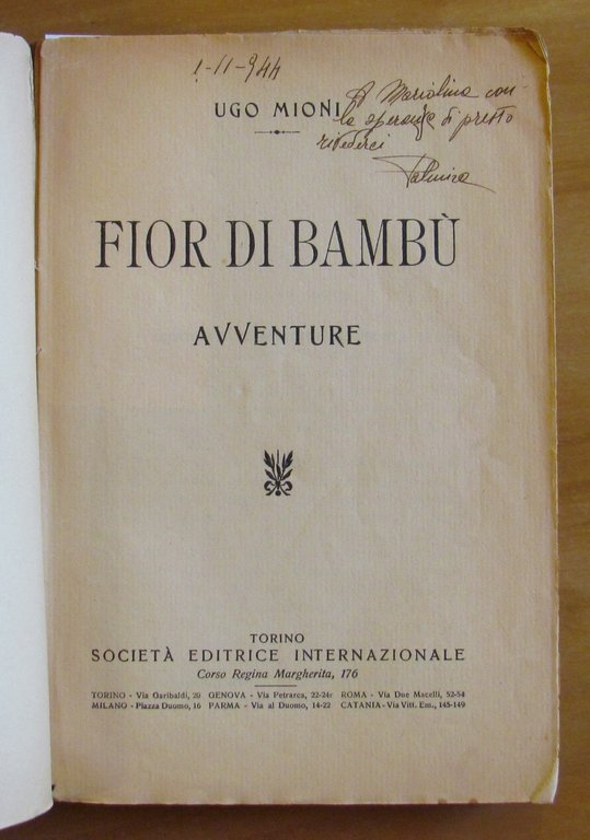 FIOR DI BAMBU' - Avventure, 1933 - cop. di ZETTO | Immagine Gallery 3