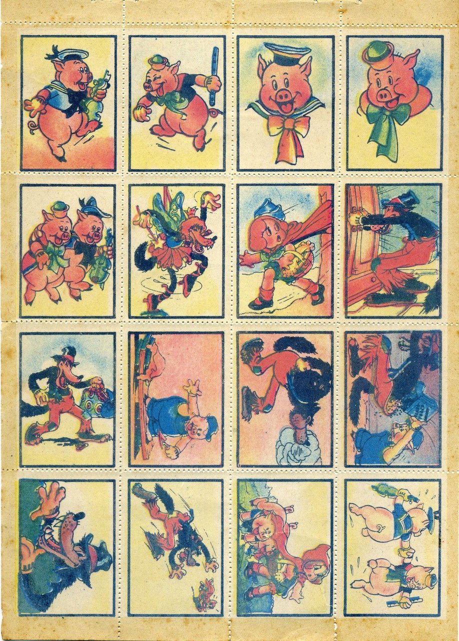 Foglio di 16 Decalcomanie con Lupo Ezechiele e I 3 …