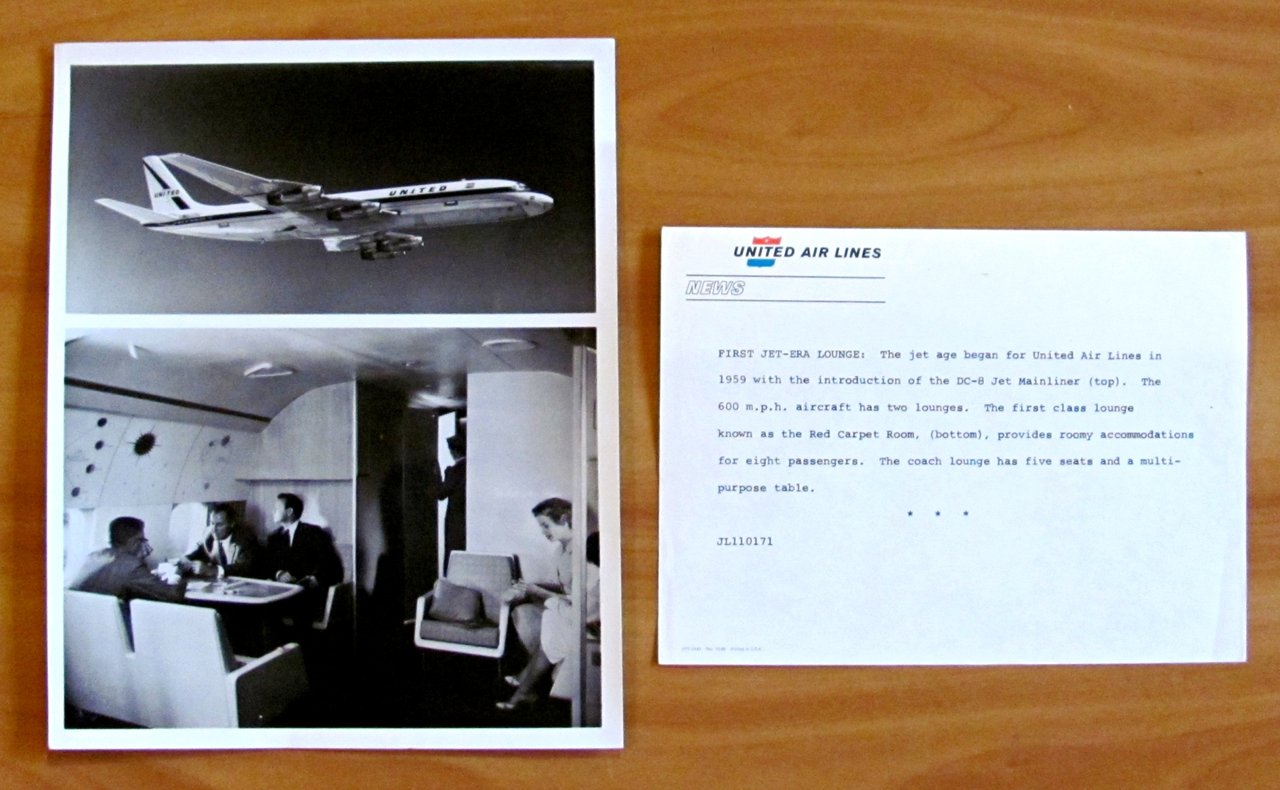 FOTO e descriz. Archivio AEREO DC-8 JET MAINLINER UNITED AIR …