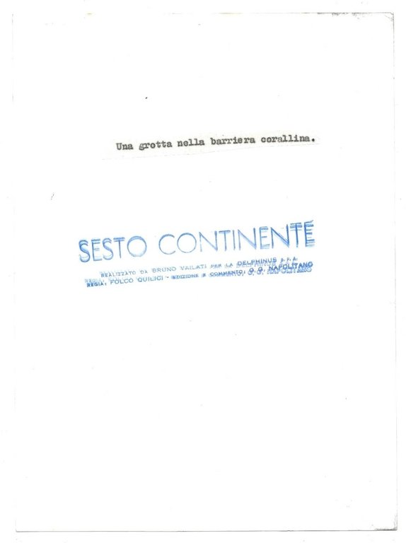 FOTO per SESTO CONTINENTE - Una grotta nella Barriera Corallina …