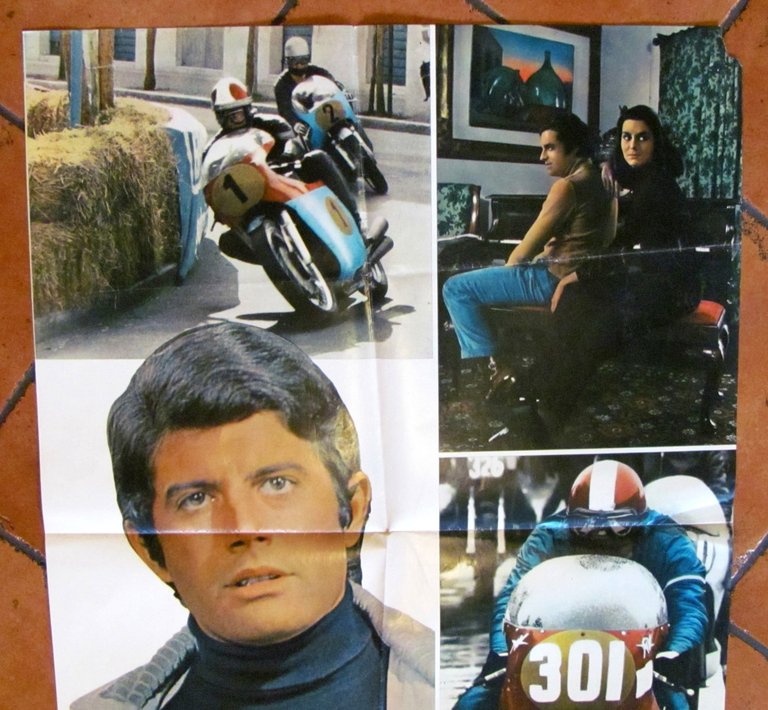 Fotobusta BOLIDI SULL'ASFALTO A TUTTA BIRRA, 1970 con AGOSTINI (Campione …