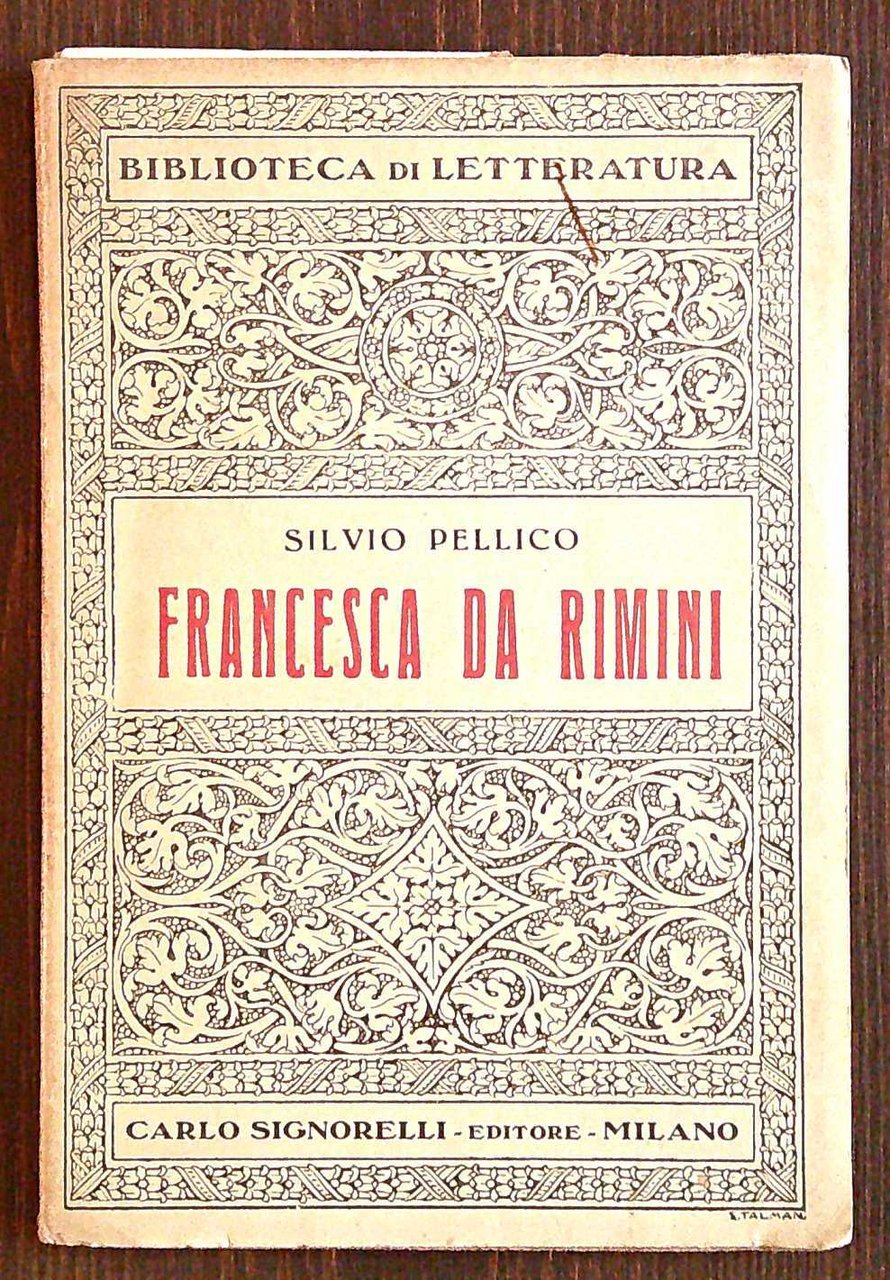 FRANCESCA DA RIMINI - Biblioteca di Letteratura, 1951
