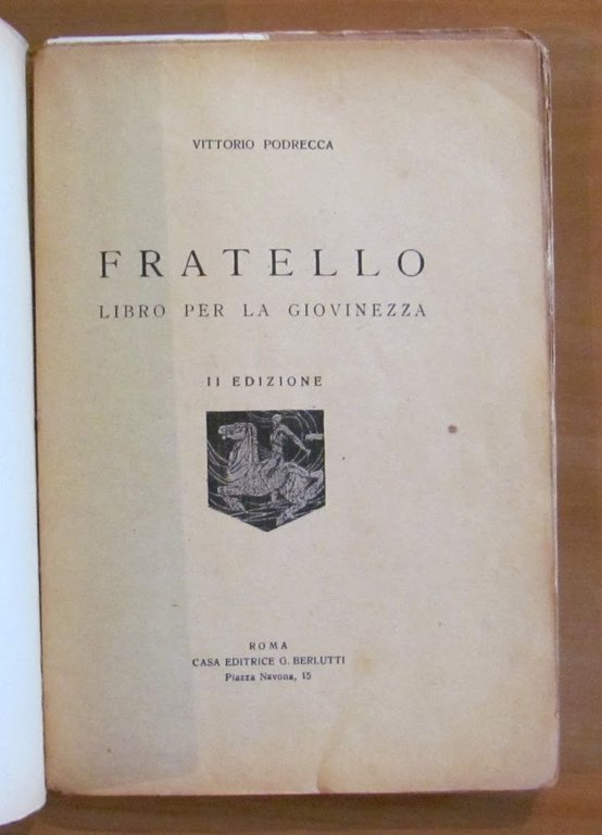 FRATELLO - Libro per la giovinezza, 1923 - ill. POMPEI