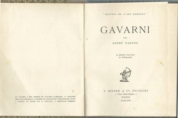 GAVARNI - "Maitres de l'Art Moderne"