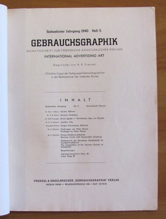 GEBRAUCHSGRAPHIK International Advertising Art N.5, Mai 1940 | Immagine Gallery 2