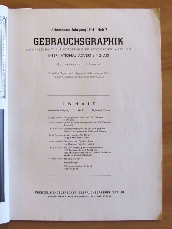 GEBRAUCHSGRAPHIK International Advertising Art N.7, Juli 1941 | Immagine Gallery 2