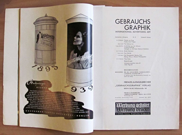 GEBRAUCHSGRAPHIK International Advertising Art N.8, August 1939 | Immagine Gallery 2