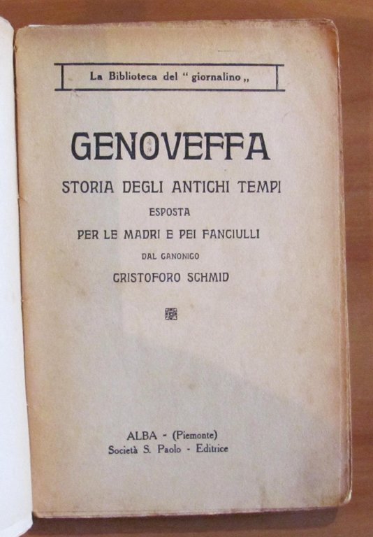 GENOVEFFA - Storia degli antichi tempi esposta per le madri …