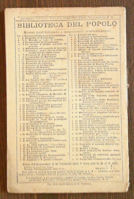 GEOGRAFIA COMMERCIALE - EUROPA - Biblioteca del Popolo, 1879