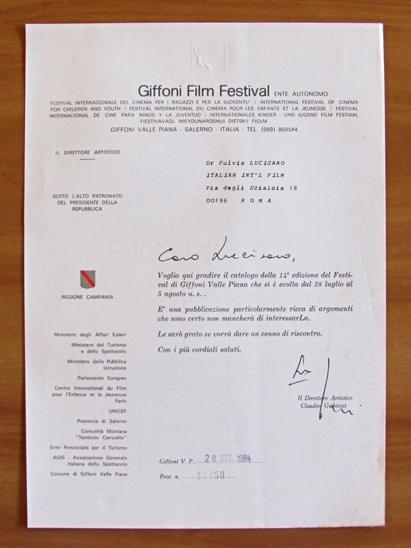 GIFFONI FILM FESTIVAL 1984 - 14^ EDIZIONE DEL FESTIVAL INTERNAZIONALE …