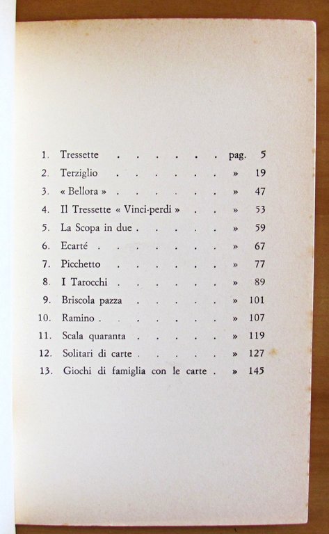GIOCHI DI CARTE Tressette, Terziglio, Bellora, Il Tressette \Vinci-Perdi\", La …