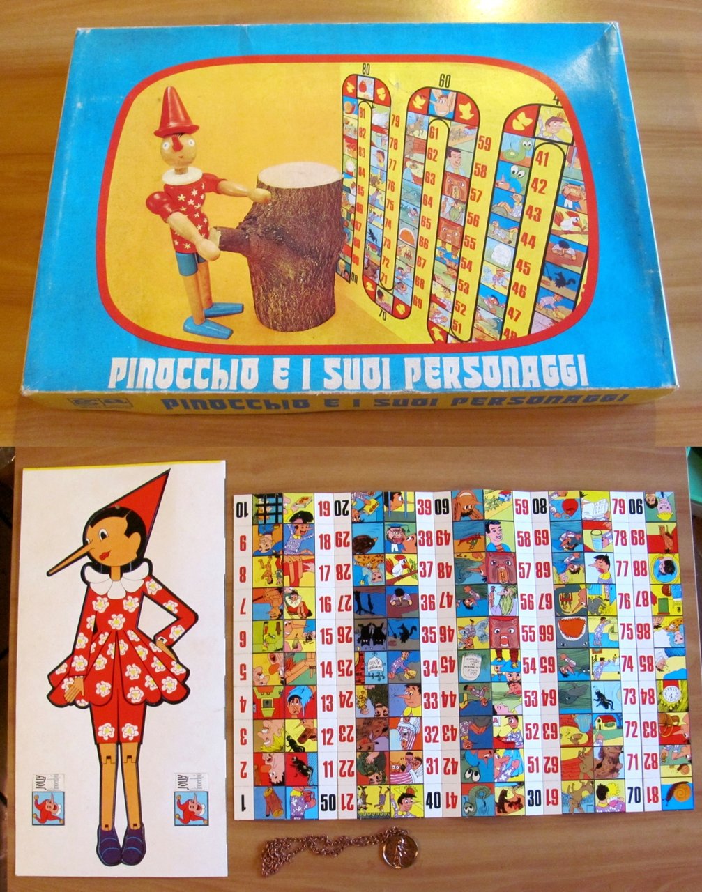 Gioco da Tavolo PINOCCHIO E I SUOI PERSONAGGI, anni '60 …