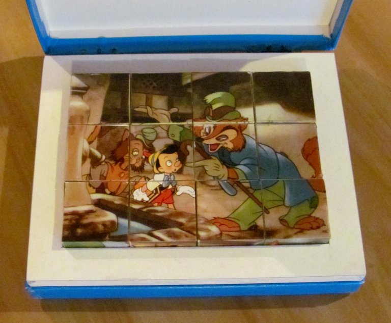 Gioco dei CUBI di PINOCCHIO in Scatola Originale anni '50