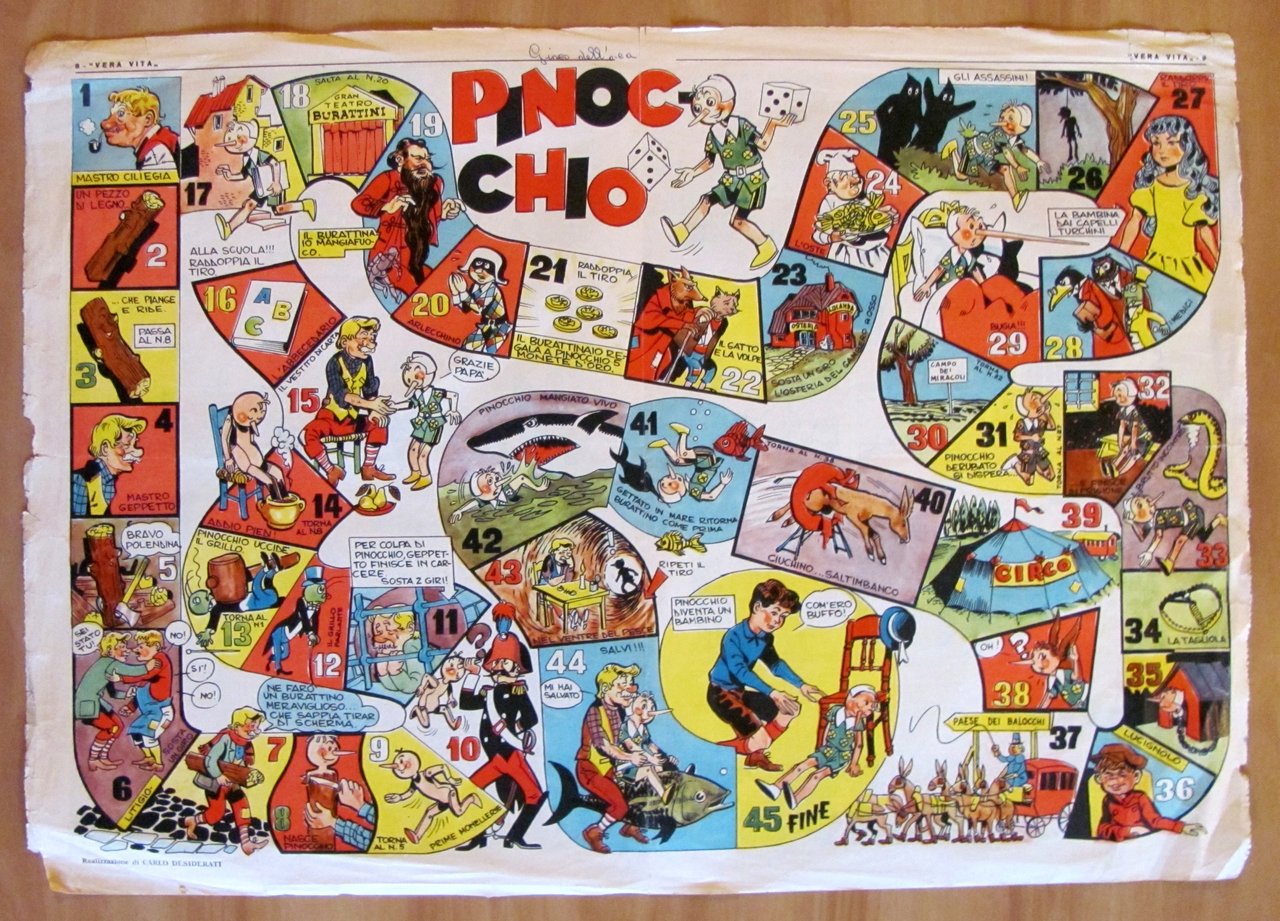 Gioco dell'OCA - PINOCCHIO, 1962 - ill DESIDERATI