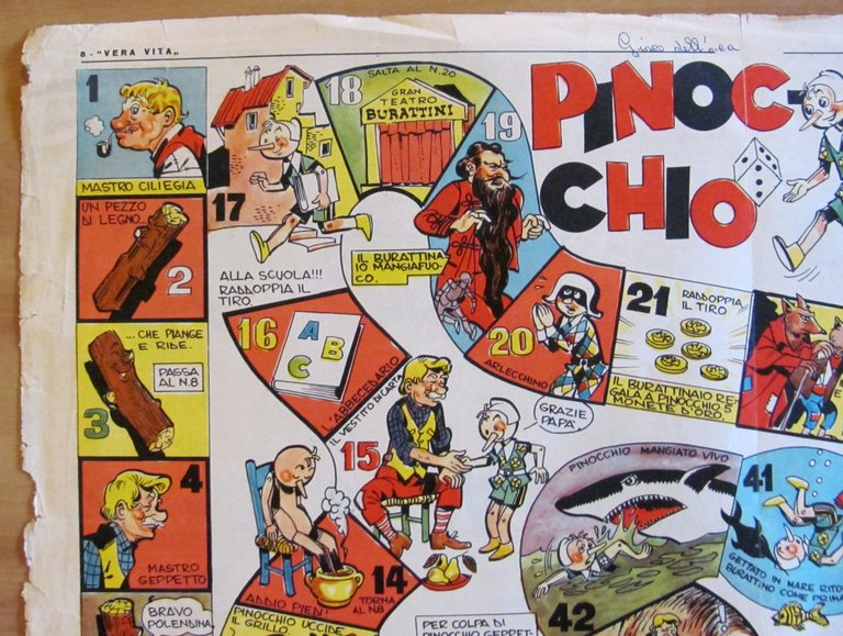 Gioco dell'OCA - PINOCCHIO, 1962 - ill DESIDERATI