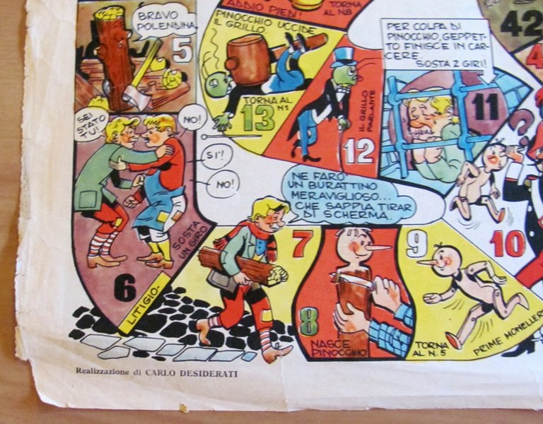Gioco dell'OCA - PINOCCHIO, 1962 - ill DESIDERATI