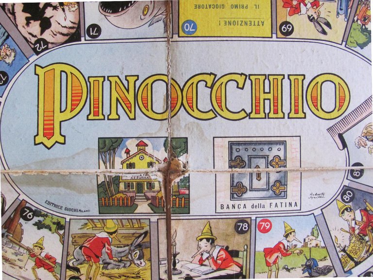 Gioco dell'Oca PINOCCHIO - 1947 - Grande Tabellone ill. SGRILLI