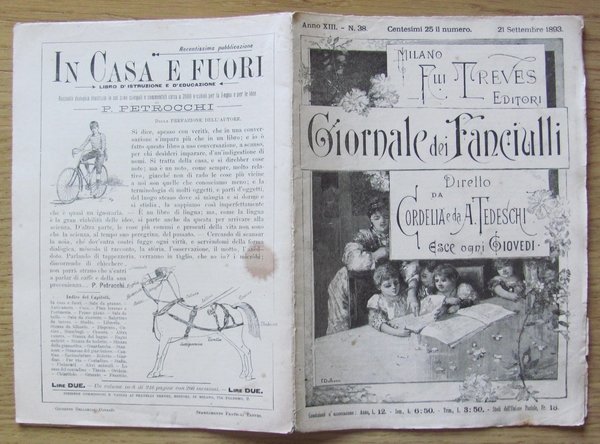 GIORNALE DEI FANCIULLI N.38 del 1893