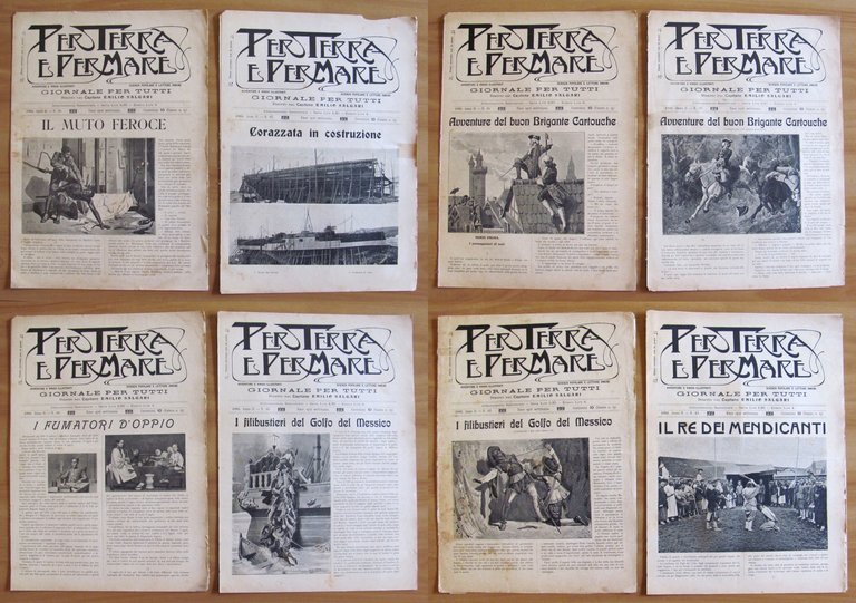 Giornale PER TERRA E PER MARE Diretto da SALGARI, 1905 …