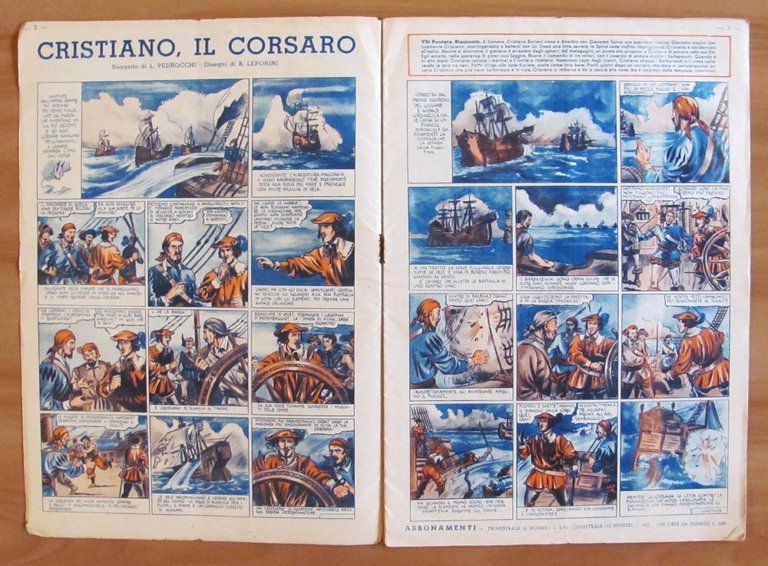 GIORNALINO di CARROCCIO N.10, 1947 - SALGARI e MACARIETTO con …