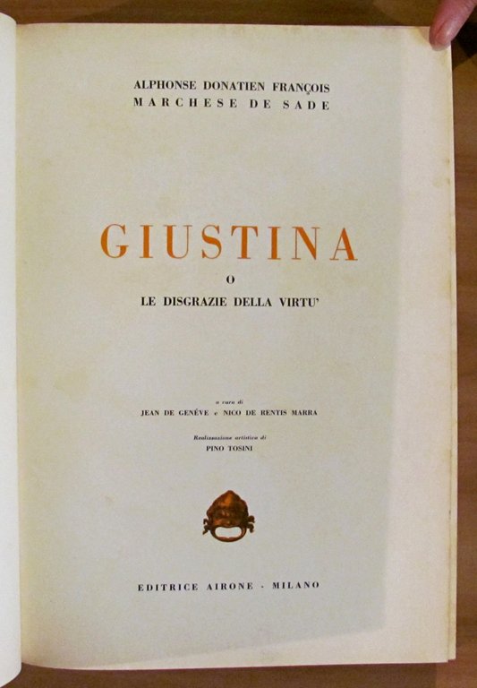 GIUSTINA O LE DISGRAZIE DELLA VIRTU', 1967 - Bilingue ITA-FRA