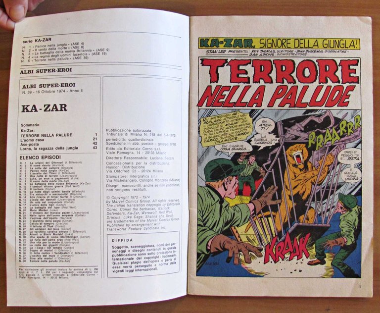 GLI ALBI DEI SUPER EROI N.39 - KA-ZAR - Terrore … | Immagine Gallery 2