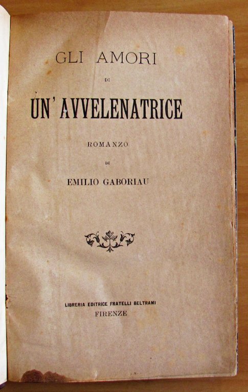 GLI AMORI DI UN'AVVELENATRICE - LA CANTANTE - LORLE - …