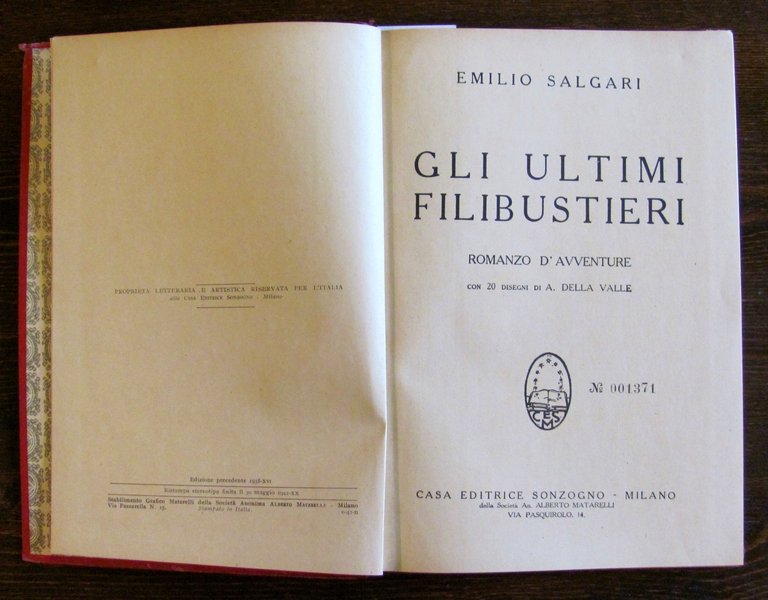 GLI ULTIMI FILIBUSTIERI, 1942 - ill. DELLA VALLE