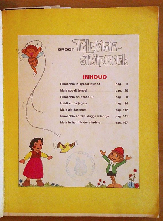 GROOT TELEVISIE-STRIPBOEK - Classics N.1 con PINOCCHIO, HEIDI, MAJA