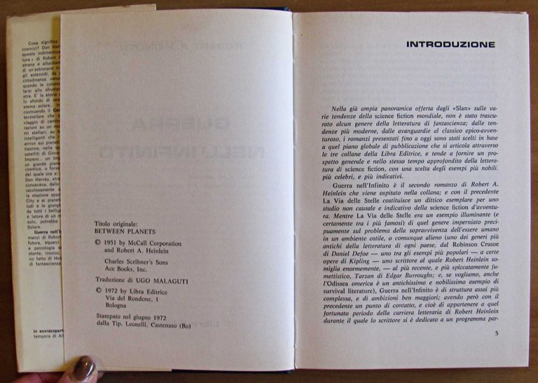 GUERRA NELL'INFINITO, I ed. 1972 - Collana Gli SLAN N.13 | Immagine Gallery 3
