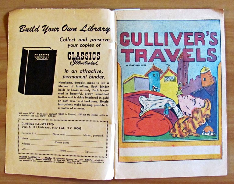 GULLIVER'S TRAVELS - Classics Illustrated n.16, 1946