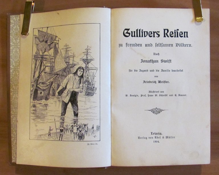 GULLIVERS REISEN zu fremden und celtcamen volkern, 1904 illustrato