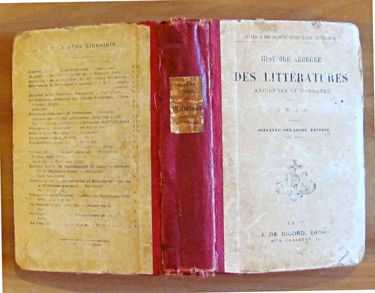 HISTOIRE ABREGEE DES LITTERATURES ANCIENNES ET MODERNES - Alliance des …