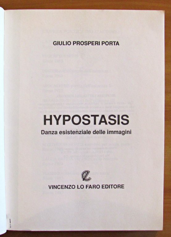 HYPOSTASIS - DANZA ESISTENZIALE DELLE IMMAGINI - Collana PREMIO. I …