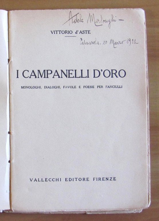 I CAMPANELLI D'ORO - Monologhi, Dialoghi, Favole e Poesie per …