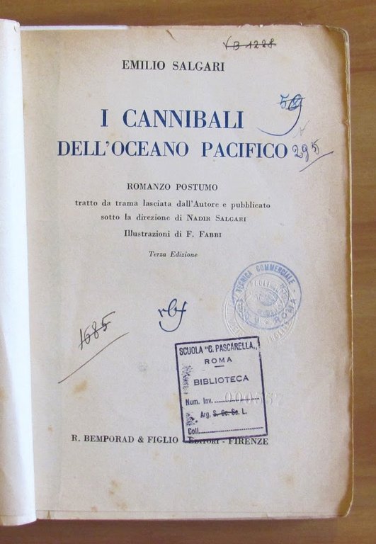 I CANNIBALI DELL'OCEANO PACIFICO - Romanzo Postumo, 1937 - ill. …