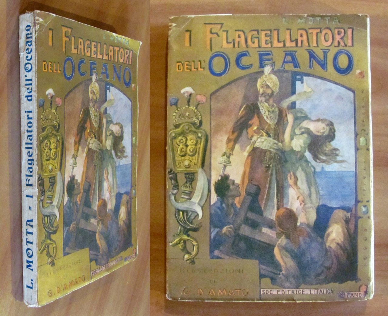 I FLAGELLATORI DELL'OCEANO - 1923 - ill. D'AMATO -- Intonso