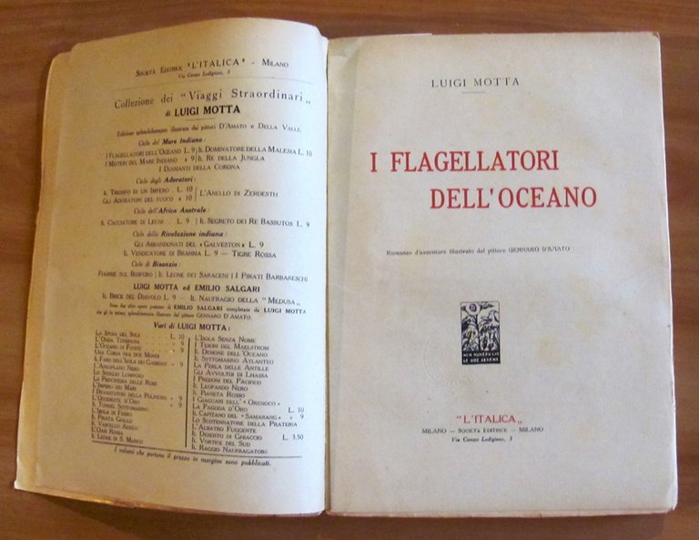 I FLAGELLATORI DELL'OCEANO - 1923 - ill. D'AMATO -- Intonso