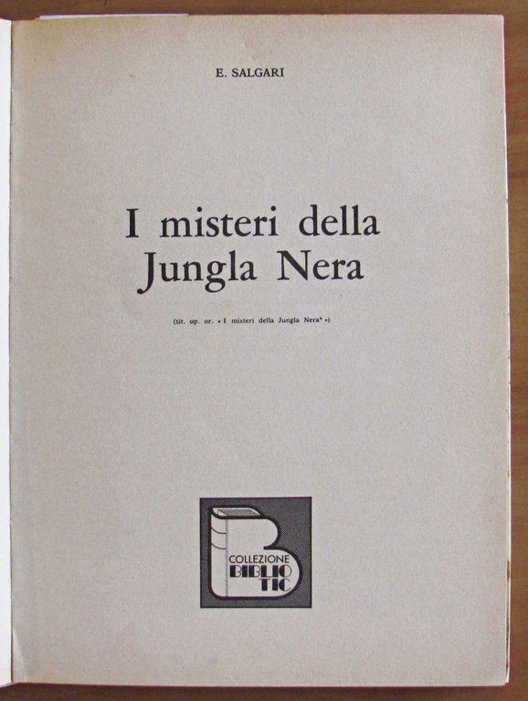 I MISTERI DELLA JUNGLA NERA - Collezione Topo Biblo, 1975 … | Immagine Gallery 2