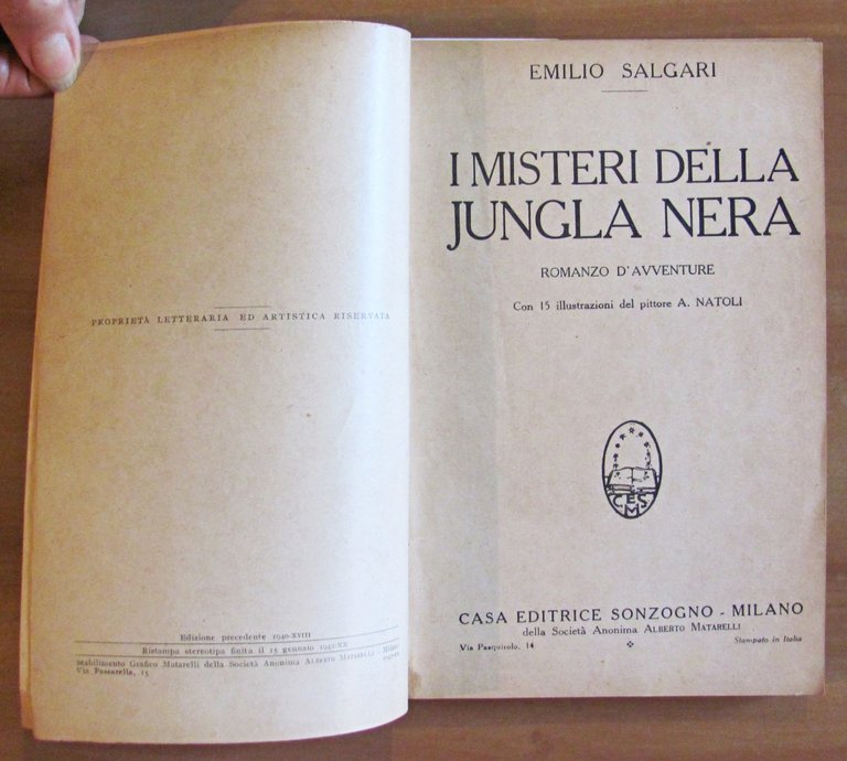 I MISTERI DELLA JUNGLA NERA, 1942 - ill. NATOLI