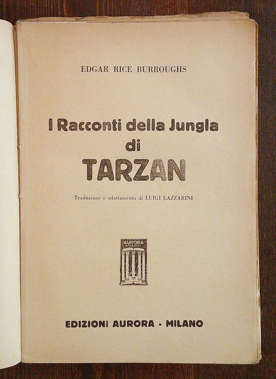 I RACCONTI DELLA JUNGLA DI TARZAN, 1935 - ill. NATOLI